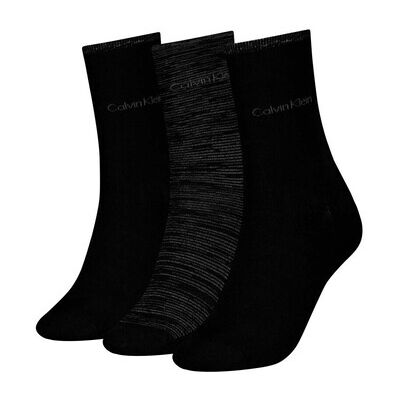 Chaussettes Calvin Klein Jeans Pack de 3 chaussettes boîte cadeau Noir Unique Dames Chaussettes Calvin Klein Jeans Pack de 3 chaussettes boîte cadeau Noir Unique Dames