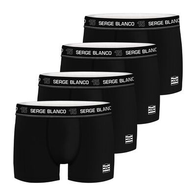 Boxers Serge Blanco Lot de 4 Boxers coton homme uni Noir EU XXL,EU M,EU L,EU XL Heren Boxers Serge Blanco Lot de 4 Boxers coton homme uni Noir EU XXL,EU M,EU L,EU XL Heren