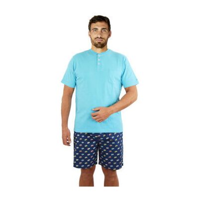 Ensembles de pyjama Achile Pyjama court en pur coton VAN Bleu T3,T2,T4 Heren Ensembles de pyjama Achile Pyjama court en pur coton VAN Bleu T3,T2,T4 Heren
