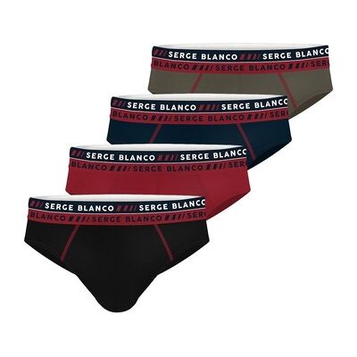 Slips Serge Blanco Lot de 4 slips homme en coton French Rouge EU M,EU L Heren Slips Serge Blanco Lot de 4 slips homme en coton French Rouge EU M,EU L Heren