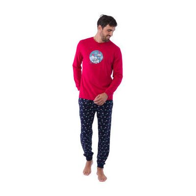 Ensembles de pyjama Achile Pyjama long en pur coton jersey RETRO WINTER Rouge T2,T4 Heren Ensembles de pyjama Achile Pyjama long en pur coton jersey RETRO WINTER Rouge T2,T4 Heren