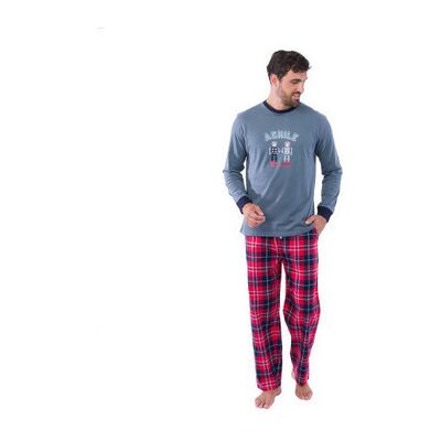 Ensembles de pyjama Achile Pyjama long en pur coton et bas en flanelle ROBOT Gris T3,T2,T5,T4 Heren Ensembles de pyjama Achile Pyjama long en pur coton et bas en flanelle ROBOT Gris T3,T2,T5,T4 Heren