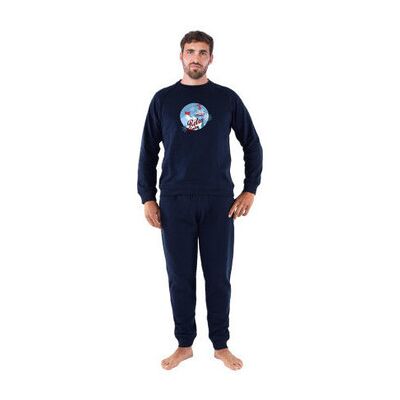 Ensembles de pyjama Achile Pyjama long en pur coton et molleton RETRO WINTER Bleu T3,T2,T5,T4 Heren Ensembles de pyjama Achile Pyjama long en pur coton et molleton RETRO WINTER Bleu T3,T2,T5,T4 Heren