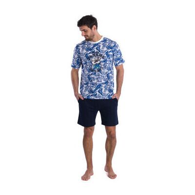 Ensembles de pyjama Achile Pyjama court en pur coton jersey "PANAME" Bleu T3,T2,T4 Heren Ensembles de pyjama Achile Pyjama court en pur coton jersey "PANAME" Bleu T3,T2,T4 Heren