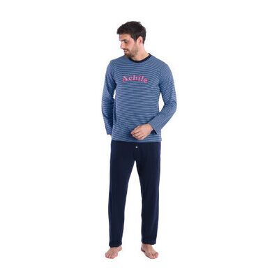 Ensembles de pyjama Achile Pyjama long en pur coton jersey "" Bleu T3,T2,T5,T4 Heren Ensembles de pyjama Achile Pyjama long en pur coton jersey "" Bleu T3,T2,T5,T4 Heren