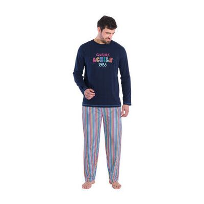 Ensembles de pyjama Achile Pyjama long en pur coton jersey "1986" Bleu T3,T2,T5,T4 Heren Ensembles de pyjama Achile Pyjama long en pur coton jersey "1986" Bleu T3,T2,T5,T4 Heren