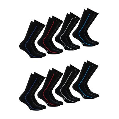 Chaussettes Athena Chaussettes de sport mi-hautes, lot de 8 paires Noir 43 / 46,Unique Heren Chaussettes Athena Chaussettes de sport mi-hautes, lot de 8 paires Noir 43 / 46,Unique Heren