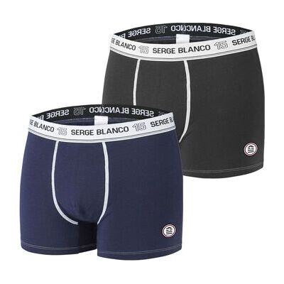 Boxers Serge Blanco Lot de 2 Boxers homme avec surpiqûres Class Bleu EU M,EU L,EU XL Heren Boxers Serge Blanco Lot de 2 Boxers homme avec surpiqûres Class Bleu EU M,EU L,EU XL Heren