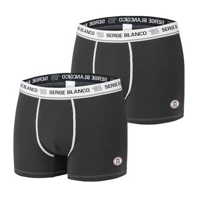 Boxers Serge Blanco Lot de 2 Boxers homme avec surpiqûres Class Noir EU XXL,EU M,EU L,EU XL Heren Boxers Serge Blanco Lot de 2 Boxers homme avec surpiqûres Class Noir EU XXL,EU M,EU L,EU XL Heren