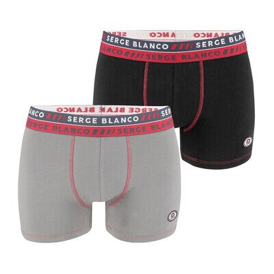 Boxers Serge Blanco Lot de 2 Boxers homme surpiqûres Class Gris EU M,EU L Heren Boxers Serge Blanco Lot de 2 Boxers homme surpiqûres Class Gris EU M,EU L Heren