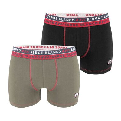 Boxers Serge Blanco Lot de 2 Boxers homme surpiqûres Class Vert EU M,EU L,EU XL Heren Boxers Serge Blanco Lot de 2 Boxers homme surpiqûres Class Vert EU M,EU L,EU XL Heren