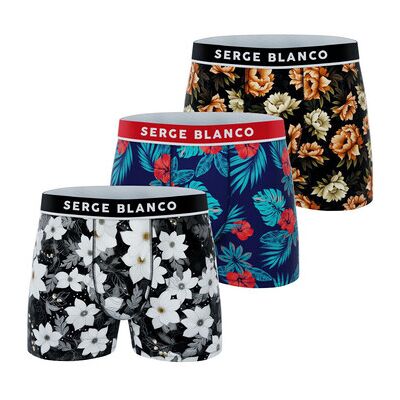 Boxers Serge Blanco Lot de 3 boxers homme Sublimation Bleu EU XL Heren Boxers Serge Blanco Lot de 3 boxers homme Sublimation Bleu EU XL Heren