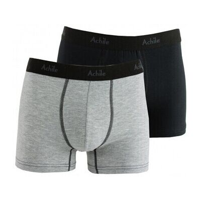 Bas de pyjama Achile Lot de 2 boxers unis en coton Gris T3,T2,T5 Heren Bas de pyjama Achile Lot de 2 boxers unis en coton Gris T3,T2,T5 Heren