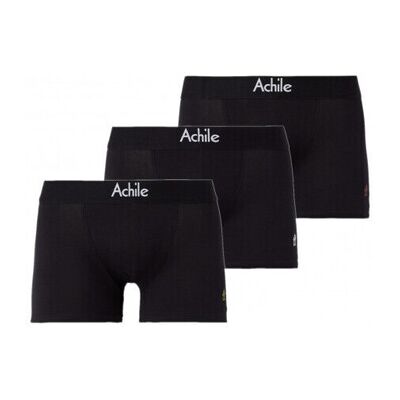 Bas de pyjama Achile Lot de 3 boxers en coton bio unis PETIT LOGO Noir T3,T2,T5,T4 Heren Bas de pyjama Achile Lot de 3 boxers en coton bio unis PETIT LOGO Noir T3,T2,T5,T4 Heren