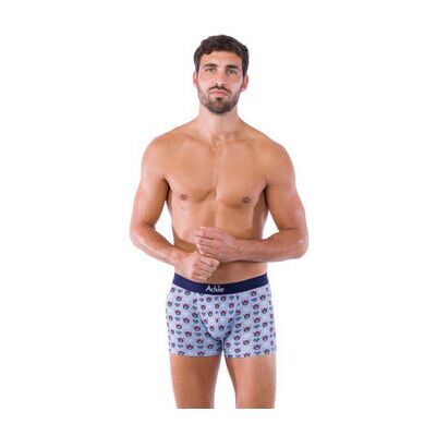 Bas de pyjama Achile Pack de 2 boxers en coton bio motifs ROBOT et uni Bleu T3,T2,T5,T4 Heren Bas de pyjama Achile Pack de 2 boxers en coton bio motifs ROBOT et uni Bleu T3,T2,T5,T4 Heren