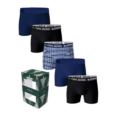 Caleçons Björn Borg Boxers Coton Stretch 5-Pack Bleu Multicolore EU M Heren Caleçons Björn Borg Boxers Coton Stretch 5-Pack Bleu Multicolore EU M Heren