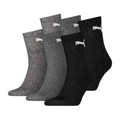 Chaussettes de sport grises PUMA pour femmes et hommes - Pack de 6 Chaussettes de sport grises PUMA pour femmes et hommes - Pack de 6