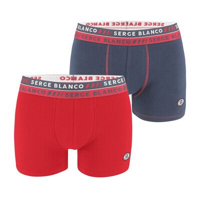 Boxers Serge Blanco Lot de 2 Boxers homme surpiqûres Class Rouge EU M,EU L,EU XL Heren Boxers Serge Blanco Lot de 2 Boxers homme surpiqûres Class Rouge EU M,EU L,EU XL Heren