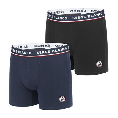 Boxers Serge Blanco Lot 2 boxers coton homme French Noir EU XXL,EU M,EU L,EU XL Heren Boxers Serge Blanco Lot 2 boxers coton homme French Noir EU XXL,EU M,EU L,EU XL Heren