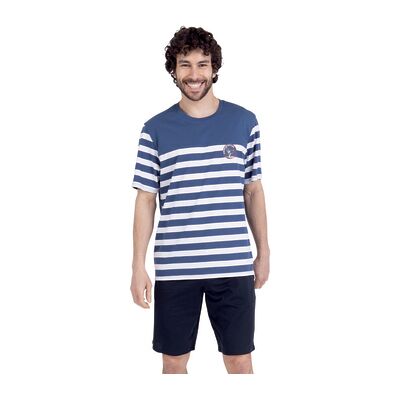 Pyjamas / Chemises de nuit Athena Pyjama court col rond homme Rayures Ocean Club Bleu EU XXL,EU S,EU M,EU L,EU XL Heren Pyjamas / Chemises de nuit Athena Pyjama court col rond homme Rayures Ocean Club Bleu EU XXL,EU S,EU M,EU L,EU XL Heren