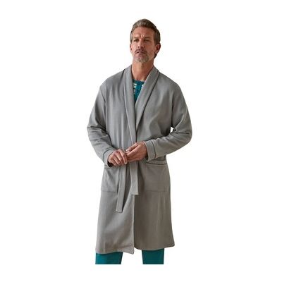 Pyjamas / Chemises de nuit Daxon by - Robe de chambre maille nid d'abeille Gris EU XXL,EU S,EU M,EU L,EU XL,EU 3XL Heren Pyjamas / Chemises de nuit Daxon by - Robe de chambre maille nid d'abeille Gris EU XXL,EU S,EU M,EU L,EU XL,EU 3XL Heren