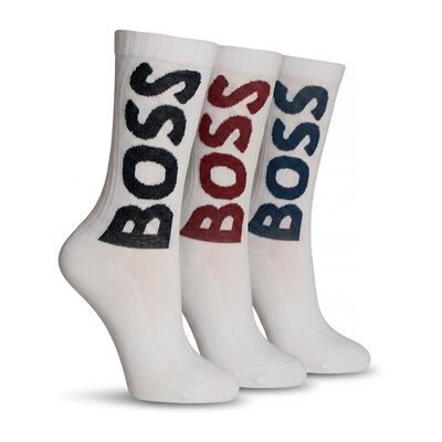 Chaussettes hautes BOSS 50524259-966 Blanc 40 / 45 Heren Chaussettes hautes BOSS 50524259-966 Blanc 40 / 45 Heren