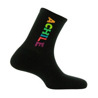 Chaussettes Achile Tiges courtes unies inscription semelle bouclette Coton Noir 40 / 45 Heren Chaussettes Achile Tiges courtes unies inscription semelle bouclette Coton Noir 40 / 45 Heren