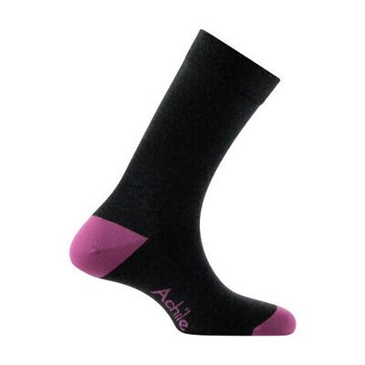 Chaussettes Achile Mi-chaussettes unies en coton et talon pointe contrastés Gris 40 / 45 Heren Chaussettes Achile Mi-chaussettes unies en coton et talon pointe contrastés Gris 40 / 45 Heren