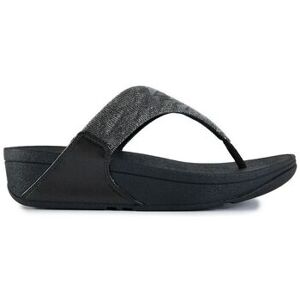Fitflop Lulu Glitz Sandales à Élastique - Noir Gris Fitflop Lulu Glitz Sandales à Élastique - Noir Gris