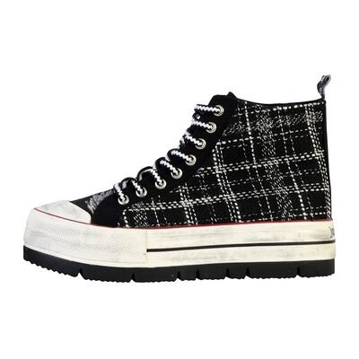 Baskets montantes Desigual Basket Montante à Lacets Crush BN Noir 36,38 Dames Baskets montantes Desigual Basket Montante à Lacets Crush BN Noir 36,38 Dames