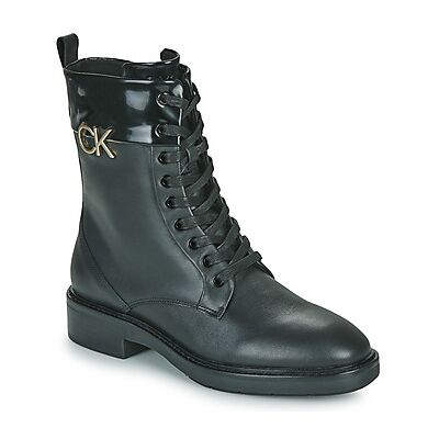 Boots Calvin Klein Jeans RUBBER SOLE COMBAT BOOT W/HW Noir 36,38,41 Dames Boots Calvin Klein Jeans RUBBER SOLE COMBAT BOOT W/HW Noir 36,38,41 Dames