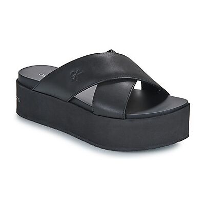 Mules Calvin Klein Jeans FLATFORM CROSS MG UC Noir 39,40 Dames Mules Calvin Klein Jeans FLATFORM CROSS MG UC Noir 39,40 Dames