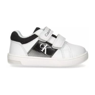 Baskets enfant Calvin Klein Jeans BASKETS VELCRO WHITE BLACK Blanc 26,27 Jongens Baskets enfant Calvin Klein Jeans BASKETS VELCRO WHITE BLACK Blanc 26,27 Jongens
