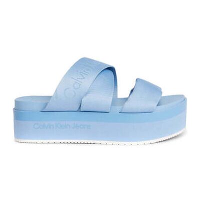Sandales Calvin Klein Jeans flatform sandal webbing Bleu 38,39,40,41 Dames Sandales Calvin Klein Jeans flatform sandal webbing Bleu 38,39,40,41 Dames