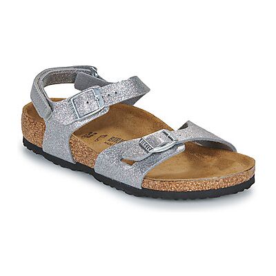 Sandales plates BIRKENSTOCK Rio AS Kids BF Sparkling Silver Argenté 24,26 Meisjes Sandales plates BIRKENSTOCK Rio AS Kids BF Sparkling Silver Argenté 24,26 Meisjes
