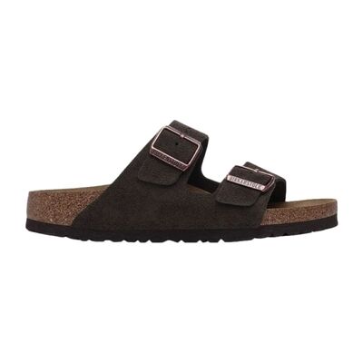 Sandales plates BIRKENSTOCK Arizona Suede Leather Narrow - Mocca Marron 36,37,40 Dames Sandales plates BIRKENSTOCK Arizona Suede Leather Narrow - Mocca Marron 36,37,40 Dames