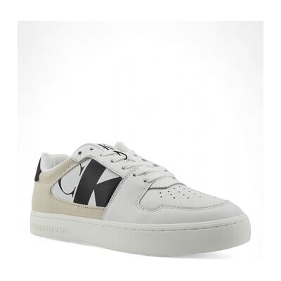 Calvin Klein Mayfair Baskets en Cuir - Blanc/Noir - Sneakers Calvin Klein Mayfair Baskets en Cuir - Blanc/Noir - Sneakers