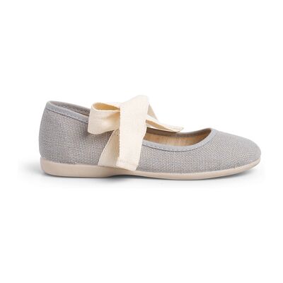 Ballerines enfant Pisamonas Babies En Lin Avec Ruban Écru Gris 25,26,27,29,30,31,32,33,34 Meisjes Ballerines enfant Pisamonas Babies En Lin Avec Ruban Écru Gris 25,26,27,29,30,31,32,33,34 Meisjes