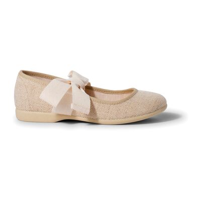 Ballerines enfant Pisamonas Babies En Lin Avec Ruban Écru Beige 38,39,25,27,28,29,30,31,32,33 Meisjes Ballerines enfant Pisamonas Babies En Lin Avec Ruban Écru Beige 38,39,25,27,28,29,30,31,32,33 Meisjes