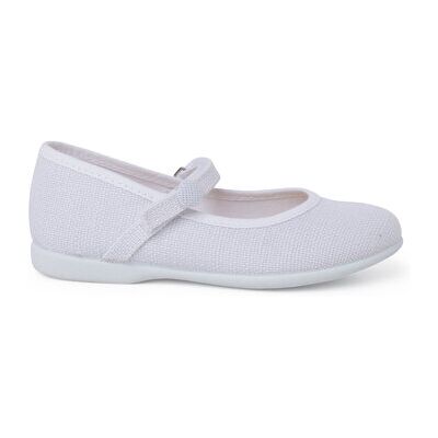 Ballerines enfant Pisamonas Chaussures Babies Lin À Scratch Et Bouton Blanc 37,38,19,20,23,27,28,29,30,31,34 Meisjes Ballerines enfant Pisamonas Chaussures Babies Lin À Scratch Et Bouton Blanc 37,38,19,20,23,27,28,29,30,31,34 Meisjes