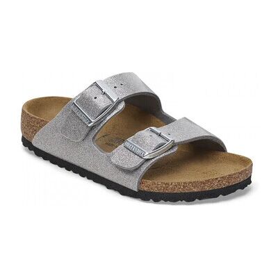 Sandales plates BIRKENSTOCK Arizona kids bf Argenté 28,30,32 Meisjes Sandales plates BIRKENSTOCK Arizona kids bf Argenté 28,30,32 Meisjes