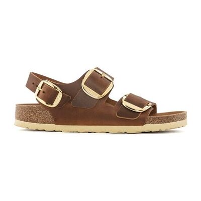 Sandales plates BIRKENSTOCK MILANO BIG BUCKLE OILED LEATHER 1024067 Marron 38,41 Dames Sandales plates BIRKENSTOCK MILANO BIG BUCKLE OILED LEATHER 1024067 Marron 38,41 Dames
