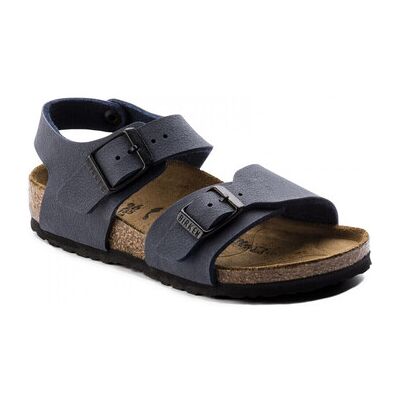 Sandales plates BIRKENSTOCK New york kids birko-flor birkibuc Bleu 27,29 Meisjes Sandales plates BIRKENSTOCK New york kids birko-flor birkibuc Bleu 27,29 Meisjes