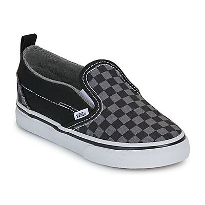 Slip ons enfant Vans TD Slip-On V (Checkerboard) Blk/Pewter Noir 19,20,21,22,23 1/2,24,25,26,26 1/2 Meisjes Slip ons enfant Vans TD Slip-On V (Checkerboard) Blk/Pewter Noir 19,20,21,22,23 1/2,24,25,26,26 1/2 Meisjes