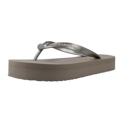Tongs Calvin Klein Jeans Flatform Flip Flop Met T Gris 36,39,40 Dames Tongs Calvin Klein Jeans Flatform Flip Flop Met T Gris 36,39,40 Dames