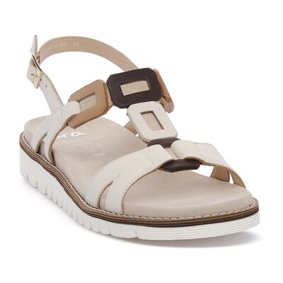 Sandales plates Ara GAUCHO SOFT CREAM Beige 38,39,40 Dames Sandales plates Ara GAUCHO SOFT CREAM Beige 38,39,40 Dames
