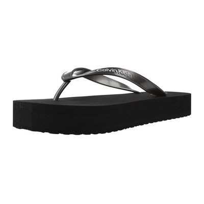 Tongs Calvin Klein Jeans Flatform Flip Flop Met T Noir 36,40 Dames Tongs Calvin Klein Jeans Flatform Flip Flop Met T Noir 36,40 Dames