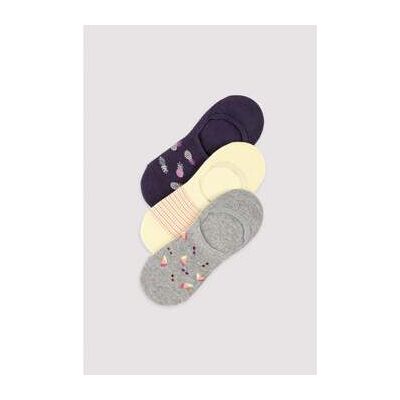 Chaussettes Ysabel Mora Lot de 3 chaussettes d'été imprimées à petits talons Multicolore 36 / 41 Dames Chaussettes Ysabel Mora Lot de 3 chaussettes d'été imprimées à petits talons Multicolore 36 / 41 Dames