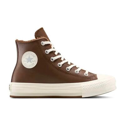 Baskets montantes enfant Converse CHUCK TAYLOR ALL STAR LIFT LEATHER PLATFORM Marron 36,38 Meisjes Baskets montantes enfant Converse CHUCK TAYLOR ALL STAR LIFT LEATHER PLATFORM Marron 36,38 Meisjes