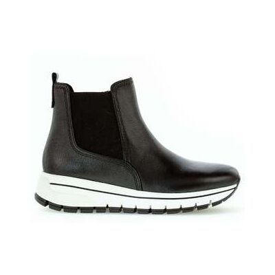 Bottines Gabor Bottines en cuir lisse à talon compensé Noir 38 1/2,40 1/2 Dames Bottines Gabor Bottines en cuir lisse à talon compensé Noir 38 1/2,40 1/2 Dames